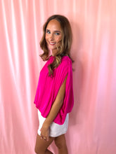 Load image into Gallery viewer, Grecian Drape Bubble Blouse