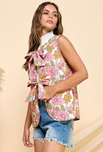 Load image into Gallery viewer, Sweet As Pie Floral Bow Vest