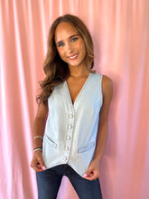 Load image into Gallery viewer, Concert Bound Button Down Denim Vest
