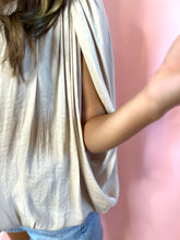 Load image into Gallery viewer, Grecian Drape Bubble Blouse