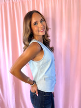 Load image into Gallery viewer, Concert Bound Button Down Denim Vest