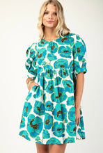 Load image into Gallery viewer, Poppy Flower Mini Dress