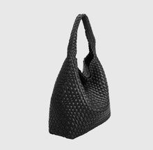 Load image into Gallery viewer, Melie Bianco Black Johanna Recycled Vegan Leather Shoulder Bag