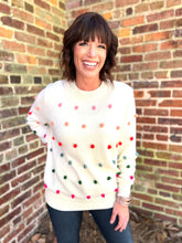 Load image into Gallery viewer, Preppy Pom Pom Knit Sweater
