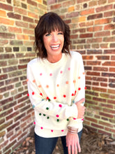 Load image into Gallery viewer, Preppy Pom Pom Knit Sweater