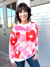 Load image into Gallery viewer, Feeling Groovy Floral Knit Sweater