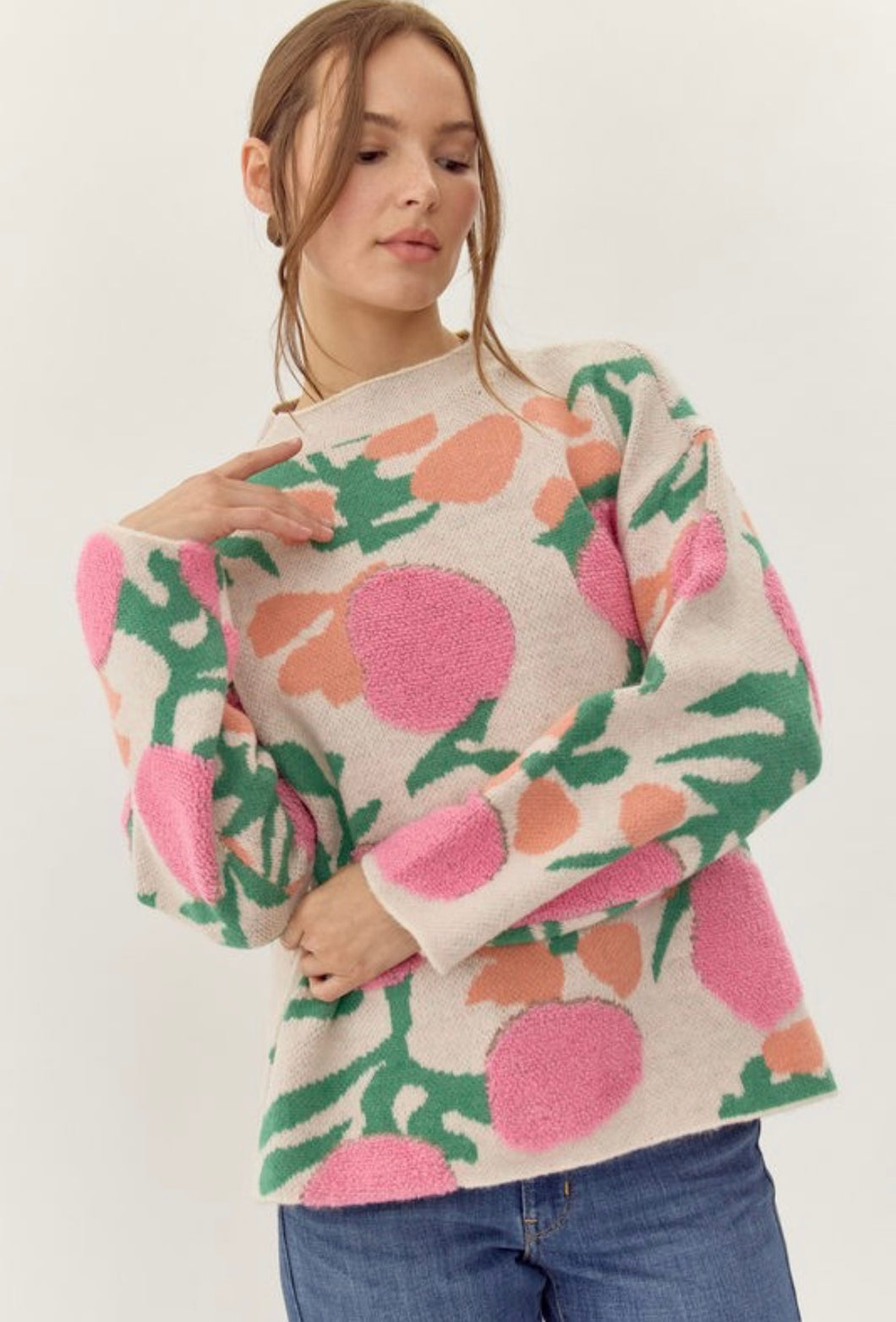 All For You Floral Sweater