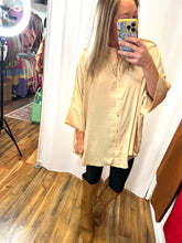 Load image into Gallery viewer, Washed Satin Button Down Top
