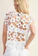Load image into Gallery viewer, White Top It With Floral and Lace

