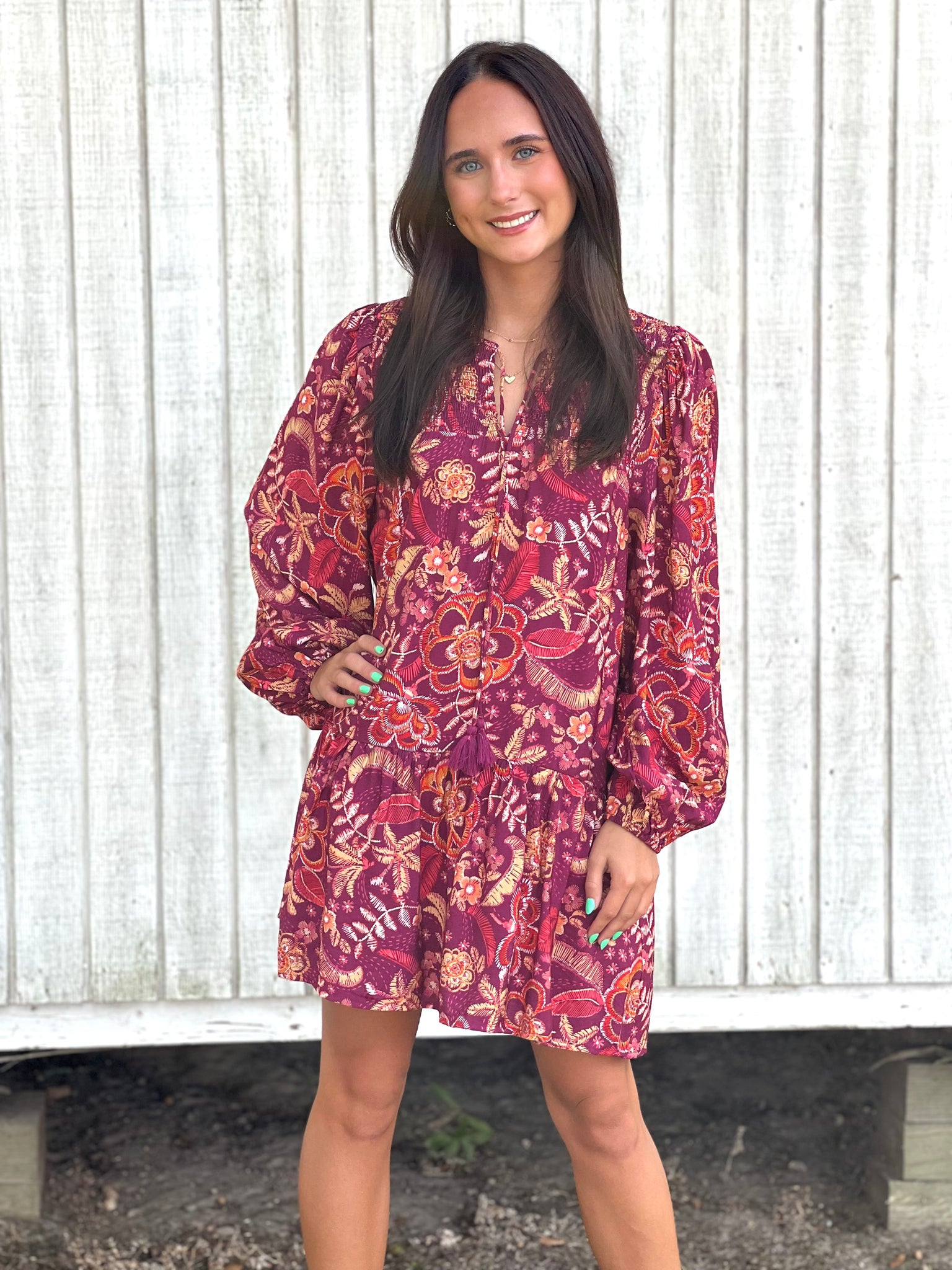 Very Berry Drop Waist Mini Dress Very Berry Drop Waist Mini Dress