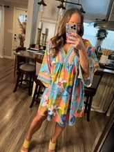 Load image into Gallery viewer, Floral Embroidered Vintage Inspired Mini Dress | RESTOCK
