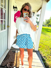 Load image into Gallery viewer, Sandy Shores Turquoise Smocked Shorts
