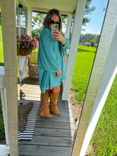 Load image into Gallery viewer, Not So Jaded Oversized Mini Dress
