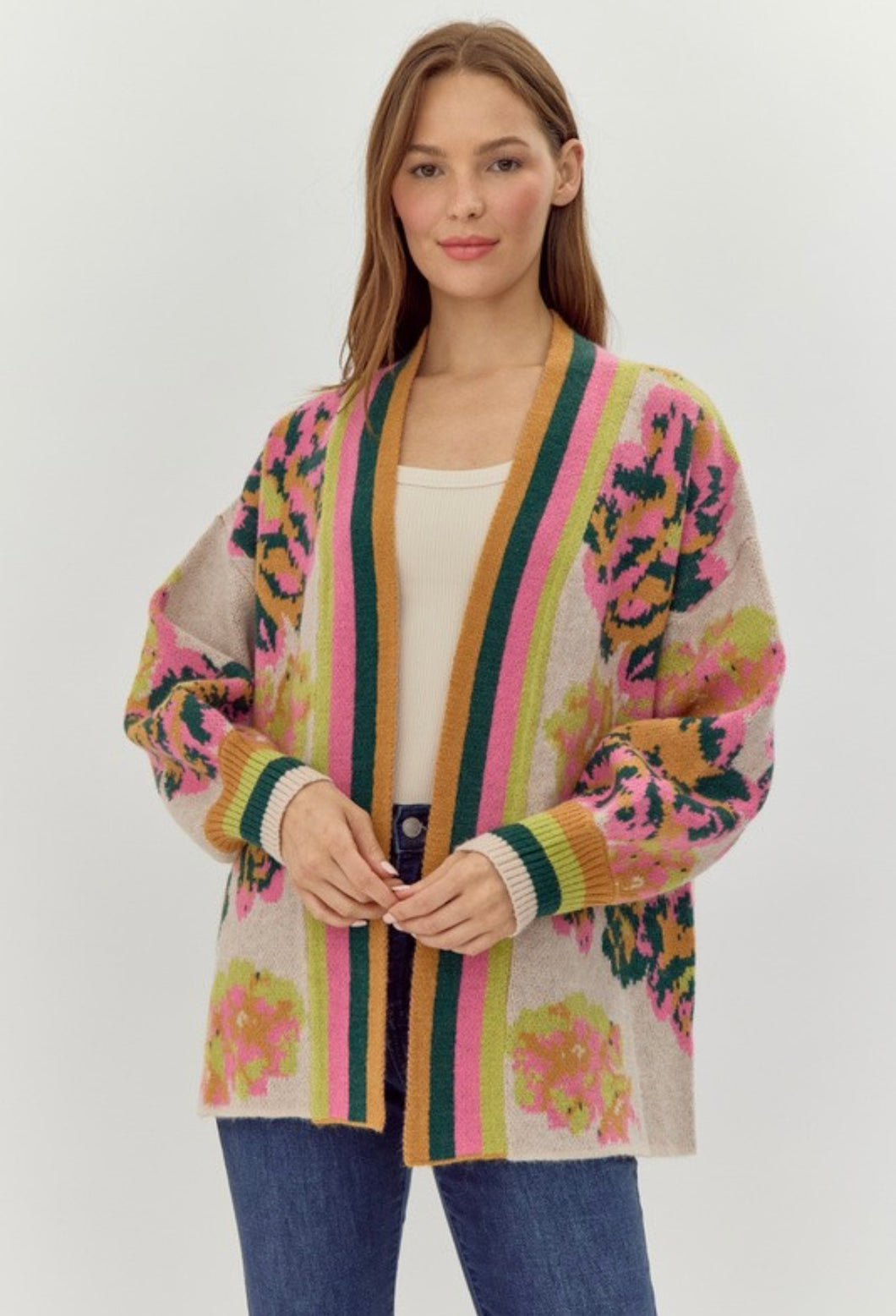 Crisp Mornings Floral Print Cardigan