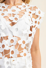 Load image into Gallery viewer, White Top It With Floral and Lace
