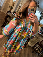 Load image into Gallery viewer, Floral Embroidered Vintage Inspired Mini Dress | RESTOCK
