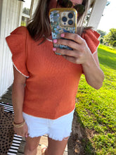 Load image into Gallery viewer, Something In The Orange Ruffle Sleeve Top
