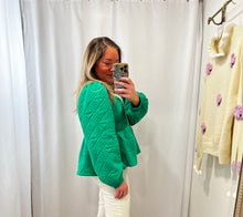 Load image into Gallery viewer, Any Given Day Textured Peplum Top
