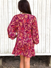 Load image into Gallery viewer, Very Berry Drop Waist Mini Dress

