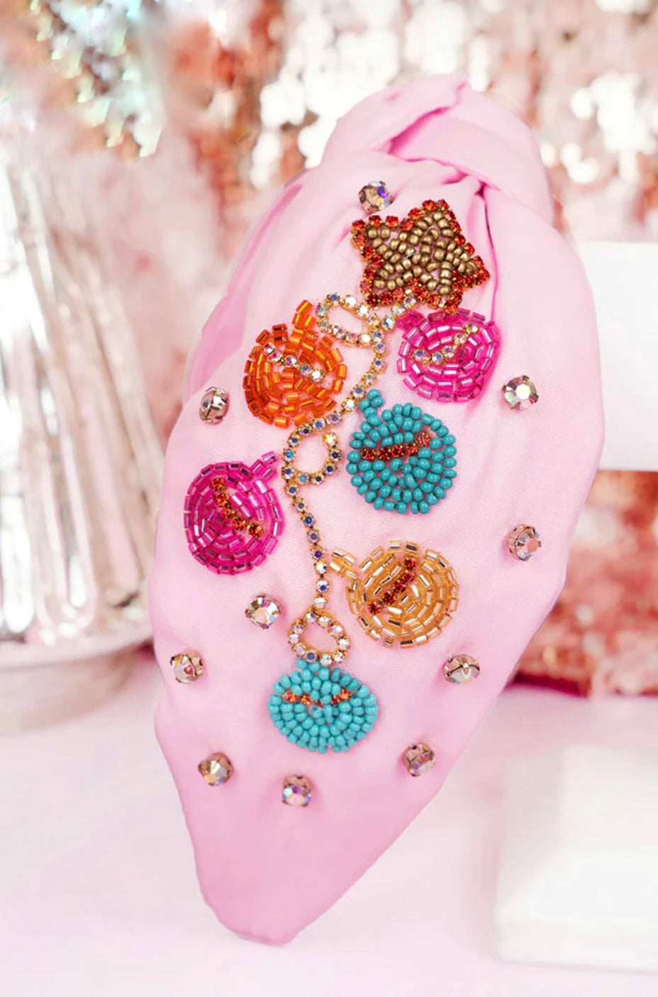 Pink Tangled Ornaments Headband