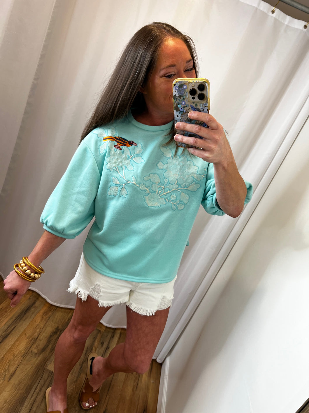 Take Me Back Embroidered Top