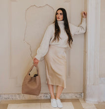 Load image into Gallery viewer, Melie Bianco Taupe Johanna Recycled Vegan Leather Shoulder Bag
