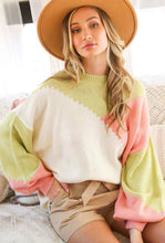 Load image into Gallery viewer, Mix It Up Colorblock Sweater
