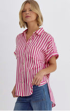 Load image into Gallery viewer, Nantucket Striped Button Up Top
