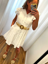 Load image into Gallery viewer, Picture Perfect White Pleated Dress
