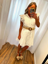 Load image into Gallery viewer, Picture Perfect White Pleated Dress

