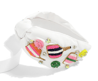 Pickleball Seed Bead & Stone Headband