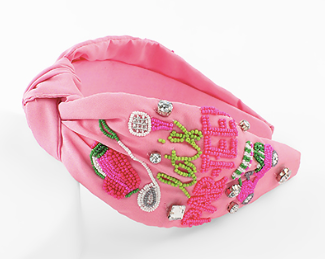 Let's Par-Tee Golf Seed Bead & Stone Headband