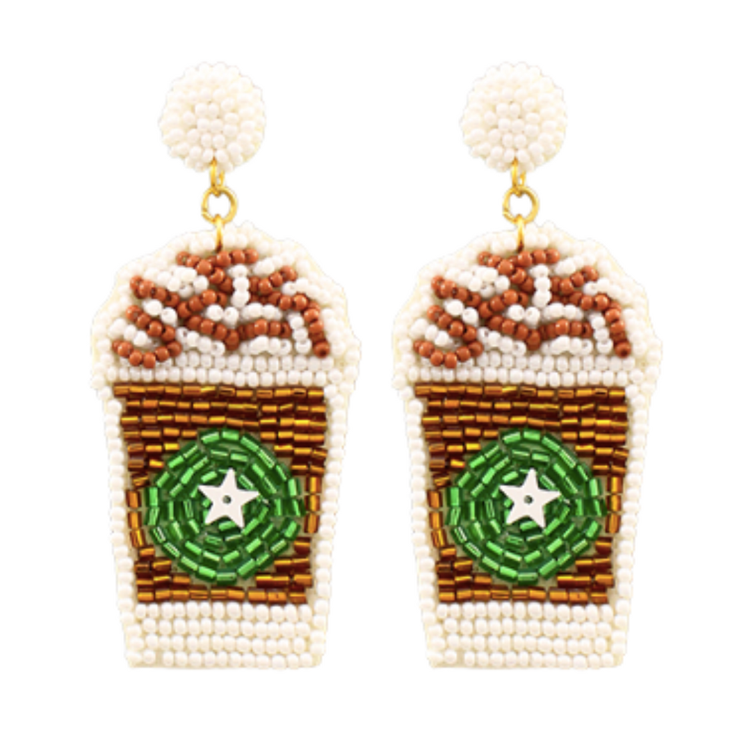 Frappuccino Seed Bead Earrings