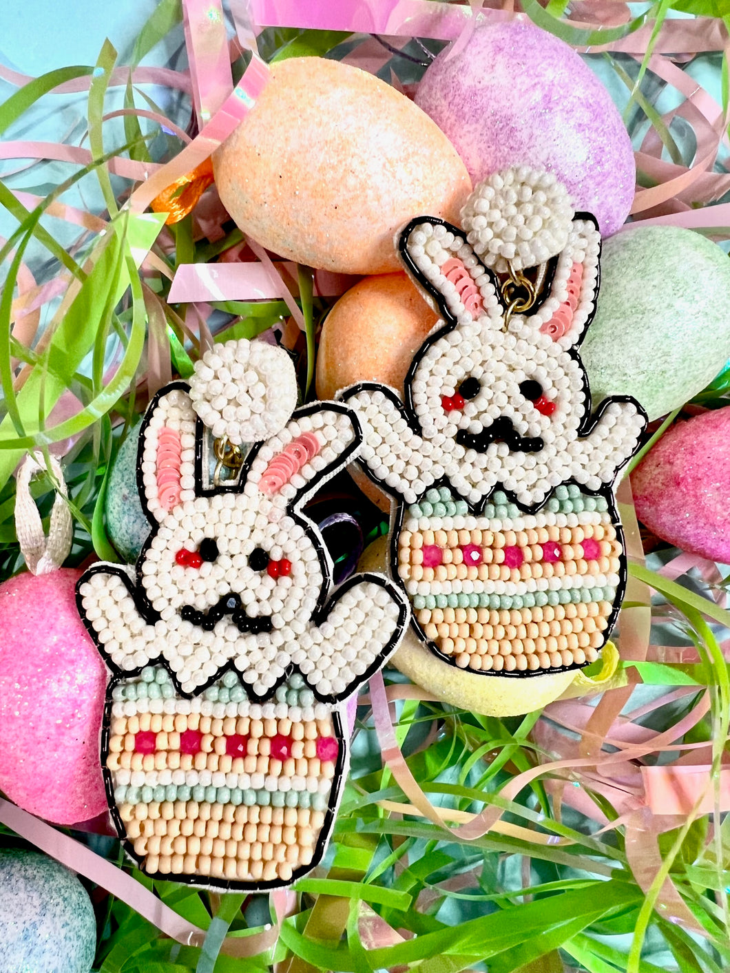 Surprise Egg Seed Bead Easter Earring