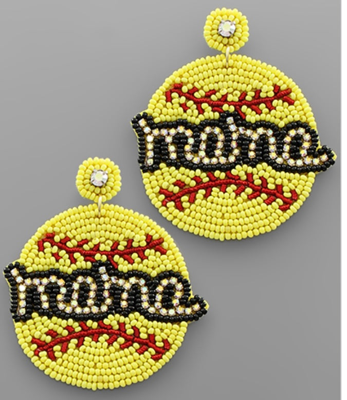 Ball Mama Seed Bead Earrings